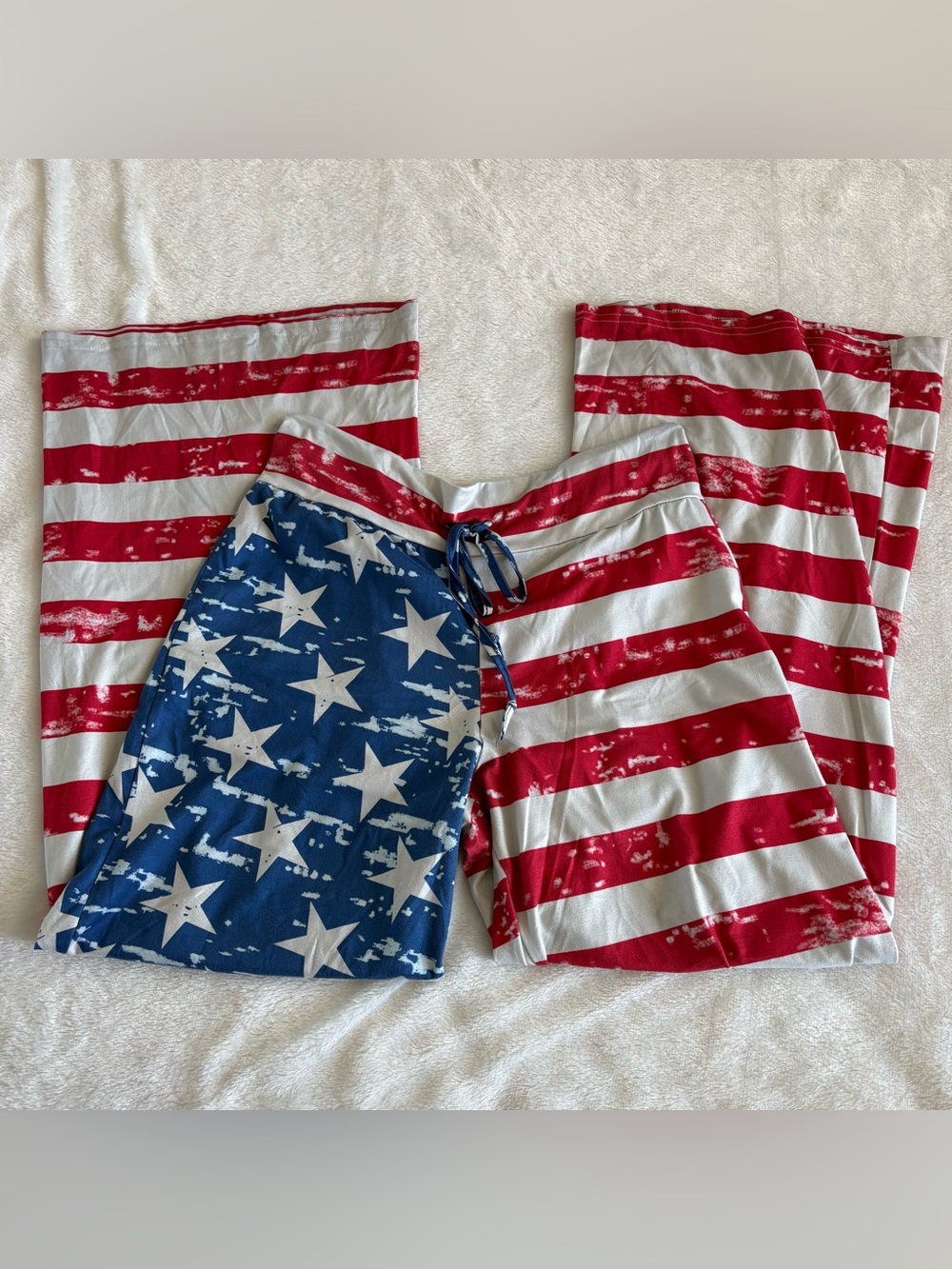 Patriotic Red White Blue Star & Stripe Lounge Pants